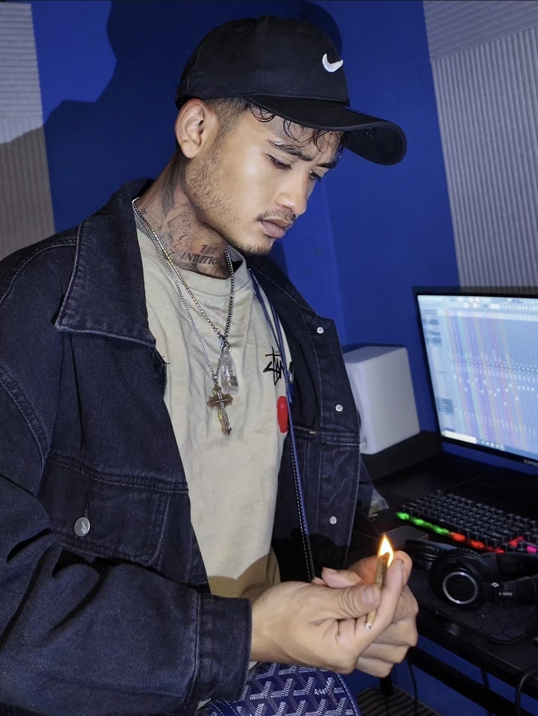 In the studio